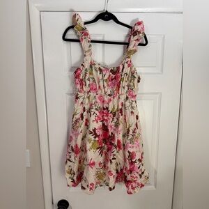 Abercrombie & Fitch Pink and Green Floral Dress